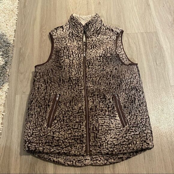 Thread & Supply medium brown/cream textured vest - Picture 1 of 7
